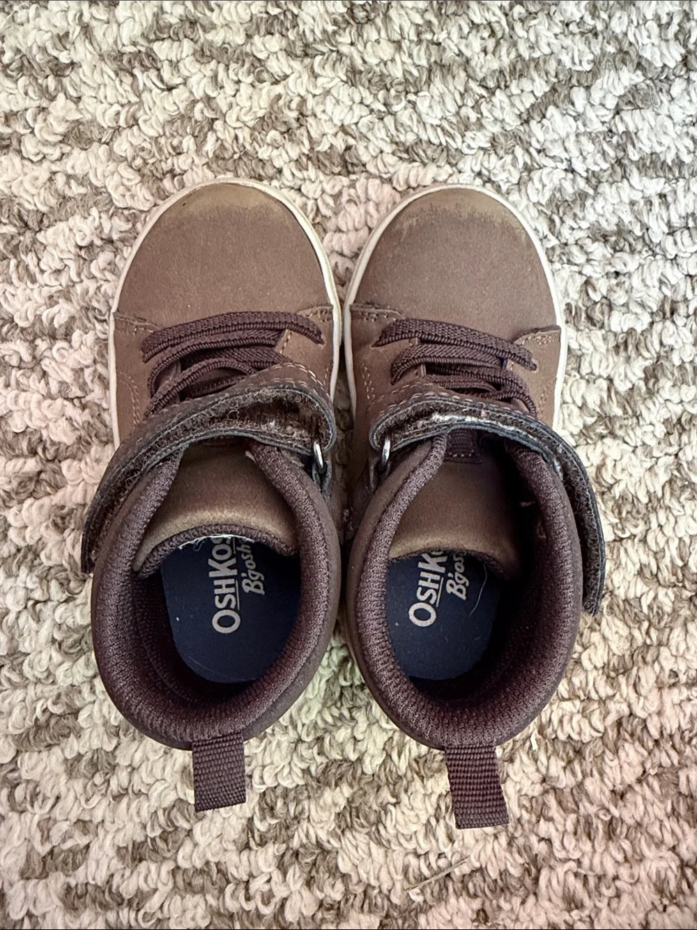 OSHKOSH B’GOSH Brown High-Top Boots Toddler Size 6